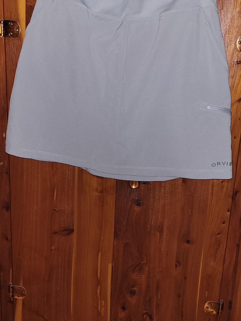 Orvis Light Blue Active Skirt with Zip Pocket